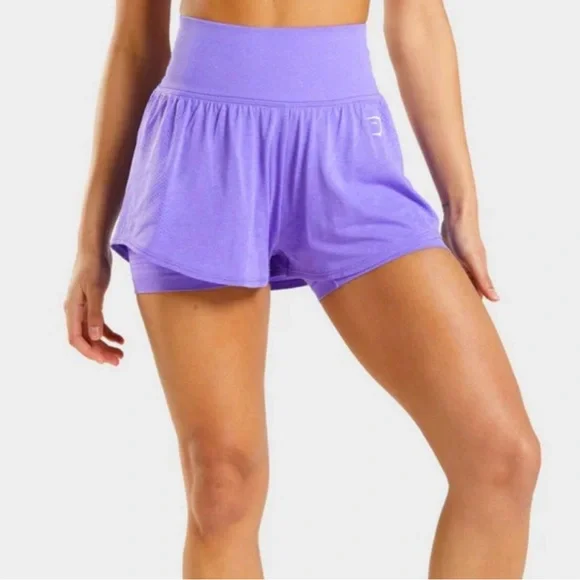 Gymshark Shorts Double Layer Running Shorts Womens Gymshark Shorts